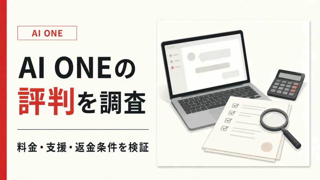 AI ONEの評判は？森谷和正・料金・かず流AIチートバイブルを調査