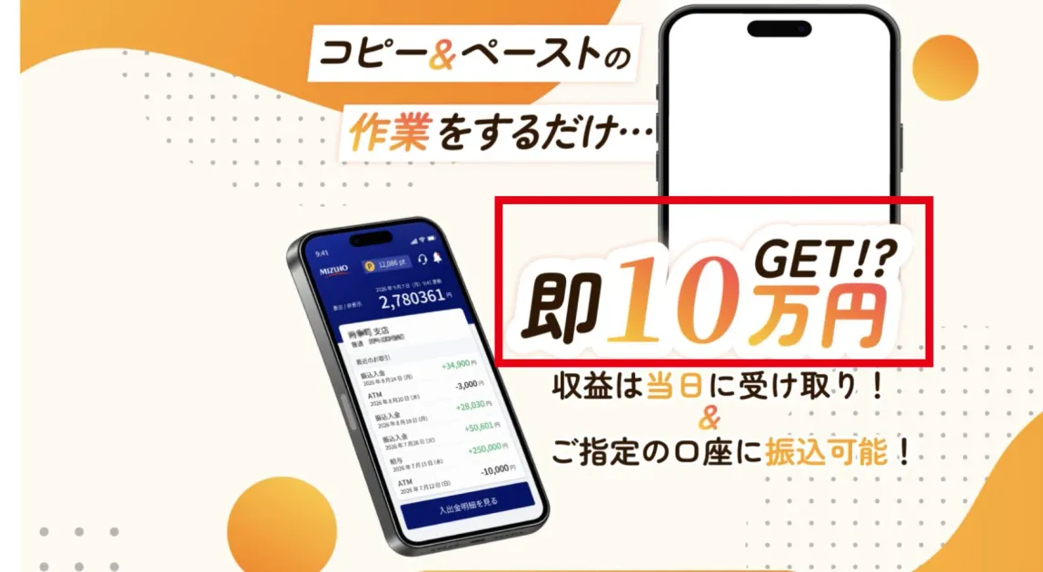 株式会社IDの募集ページにあるコピペで即10万円と当日受取の案内