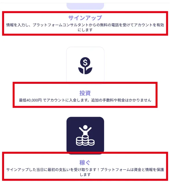 Kaiveruの登録後に電話を受け最低4万円を入金する3ステップ