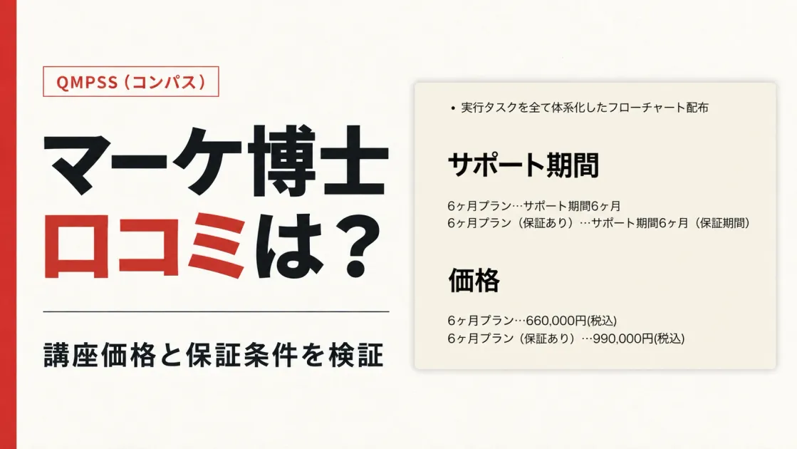 マーケ博士の口コミは？講座価格と登録後の案内を検証