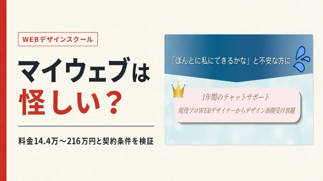 マイウェブは怪しい？料金14.4万〜216万円と評判を調査