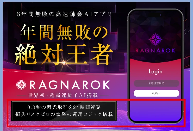 0.3秒の取引と損失リスクゼロをうたう宣伝