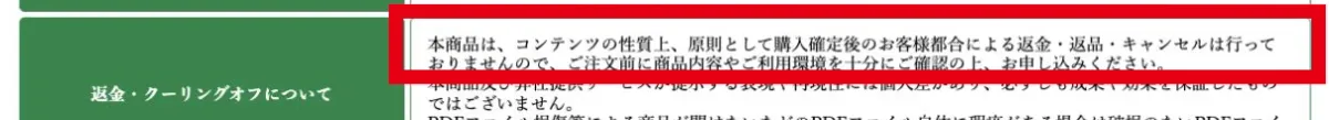 公式プラスの返金・返品・キャンセル条件