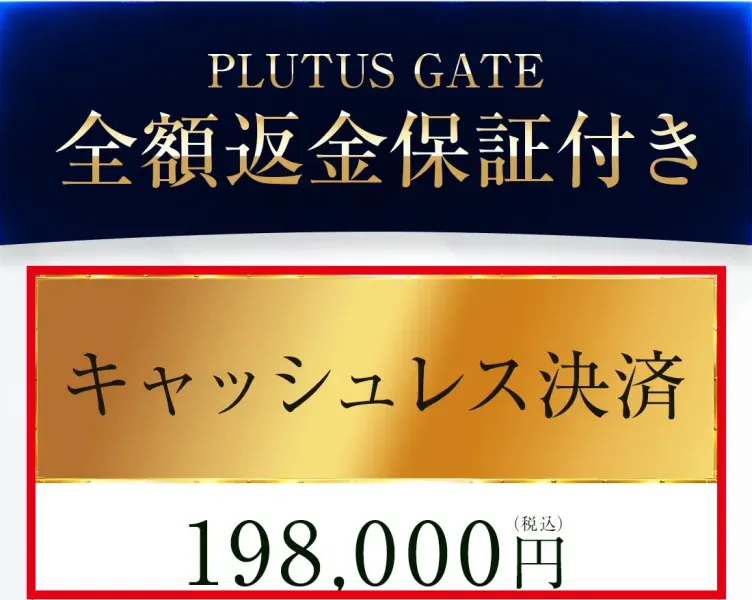 PLUTUS GATEのキャッシュレス決済19万8,000円