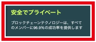 すべてのメンバーへ96.9％の成功率を提供するという登録先の説明